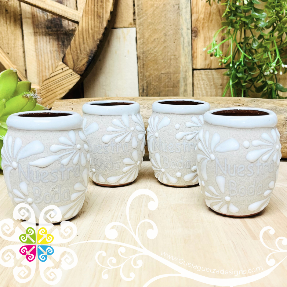 Nuestra Boda - Tequilero Set - Clay Tequilero Set