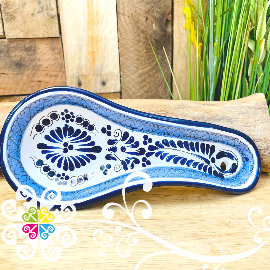 Blue Talavera Spoon Rest - Talavera Kitchen