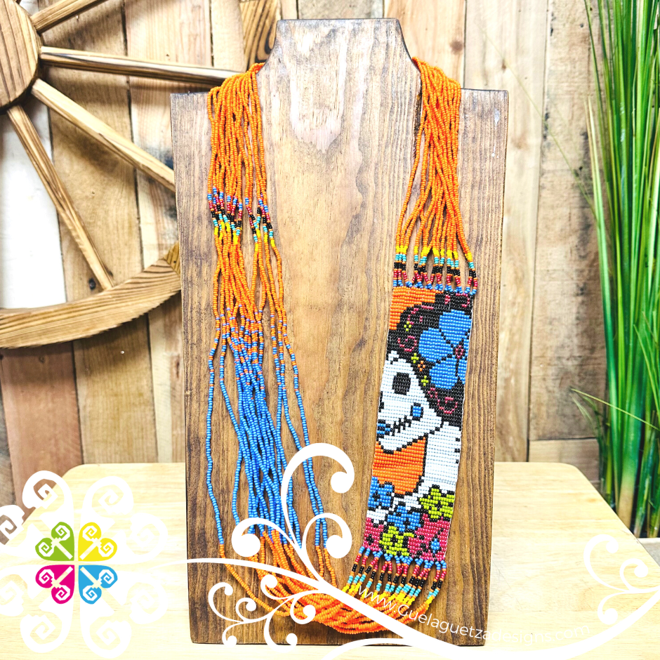 Catrina Beaded Necklace - Day of the Dead Necklace