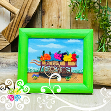 Flower Bed - Embroidered Wood Frame