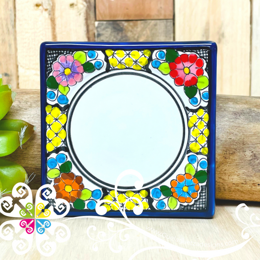 Multicolor Talavera Floral Bouquet - Single Talavera Coasters