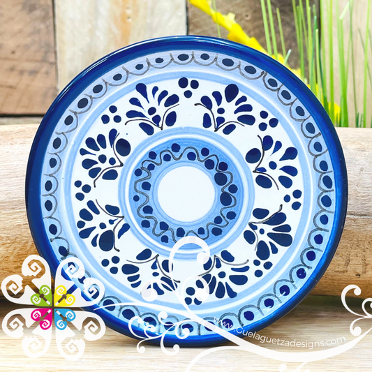 Mini Blue Talavera Plate - Single Talavera Plate