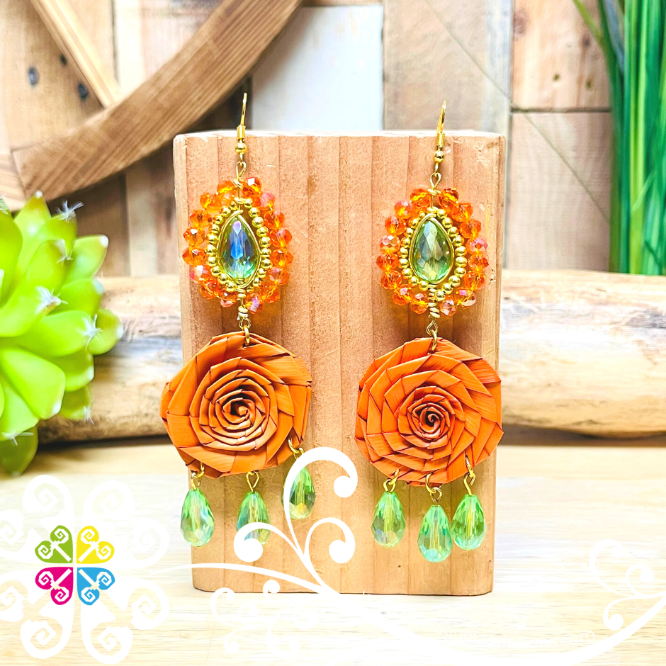 Elegant Rose - Palm Earrings