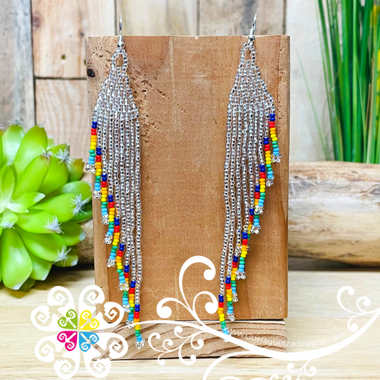 Solid Beaded Angel Wings Earrings