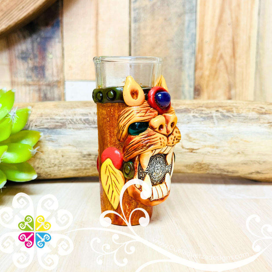 Jaguar Tequila Shot Glass - Epoxy Clay Tequilero