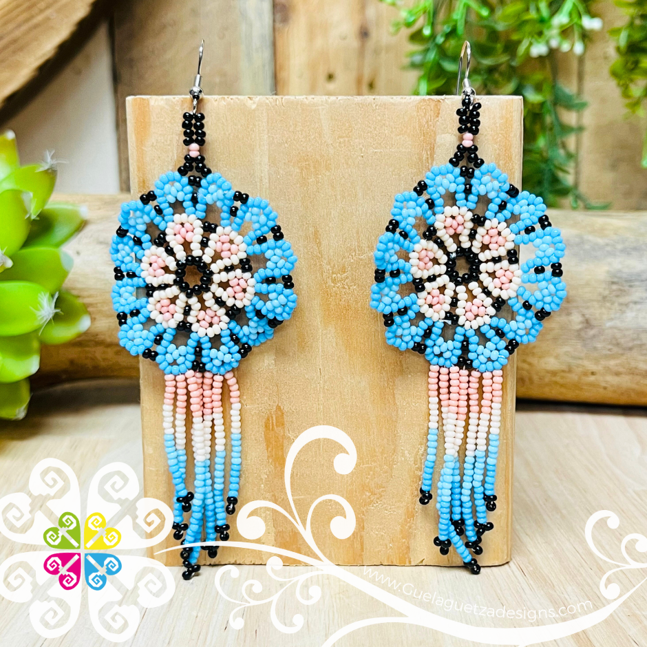 Beaded Wild Flower Earrings