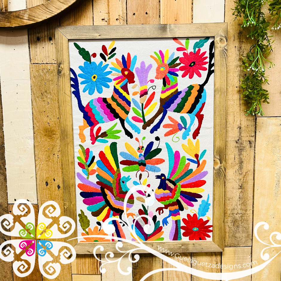 Large Long Embroidered Otomi Frame - Wall Art