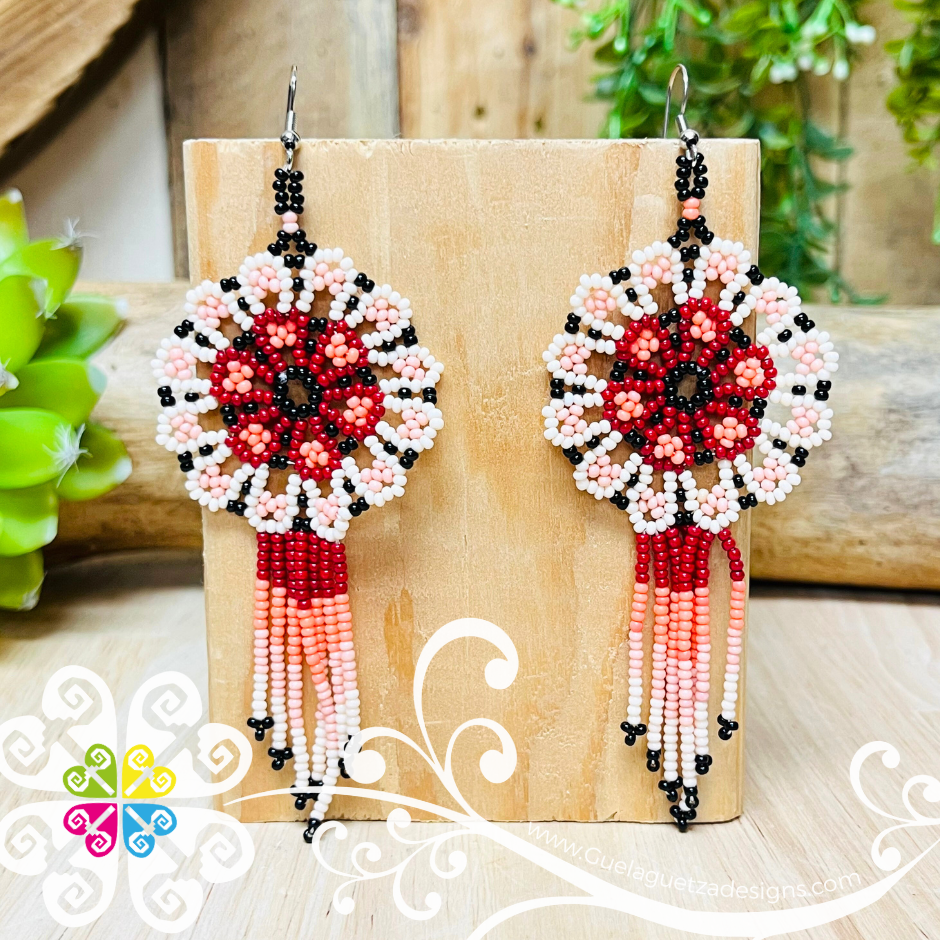 Beaded Wild Flower Earrings