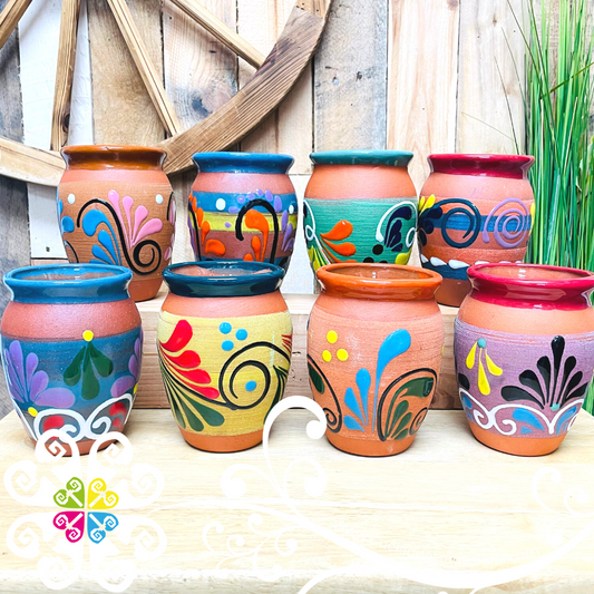 Set of 8 Fiesta Natural Cantarito Cup - Set Clay Cantarito