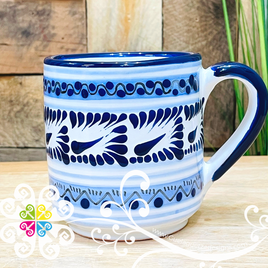 El Jefe Blue Talavera Mug - Single Talavera Mug