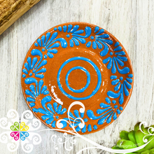 Set of 4 Medium Plumeado Plate - Authentic Mexican Clay