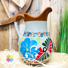 Engobe Large Oval Clay Pitcher - Jarro de Barro