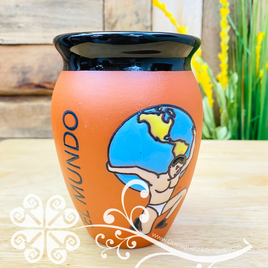 Set of 4 Loteria Cantarito Cup - Set Clay Cantarito