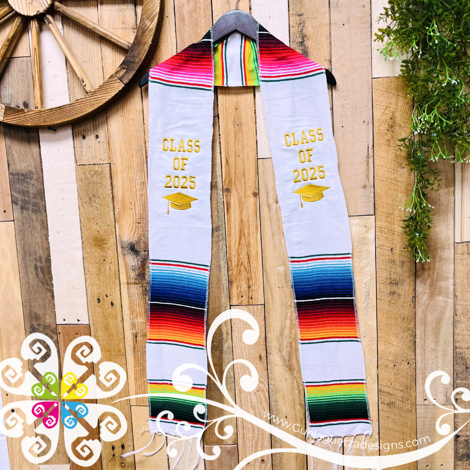 Sarape Graduation Stole with Embroider - Class of 2025