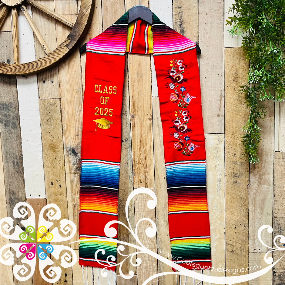 Floreado Sarape Graduation Stole - Class of 2025