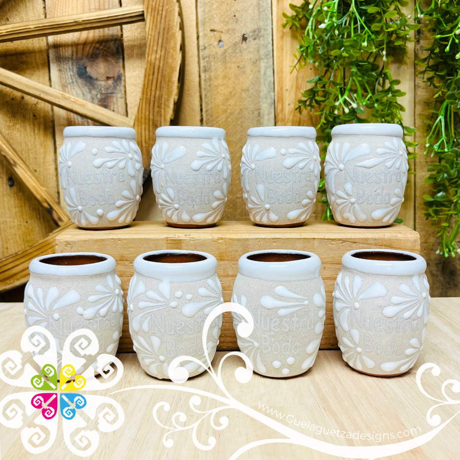 Nuestra Boda - Tequilero Set - Clay Tequilero Set