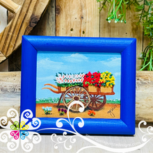 Flower Bed - Embroidered Wood Frame