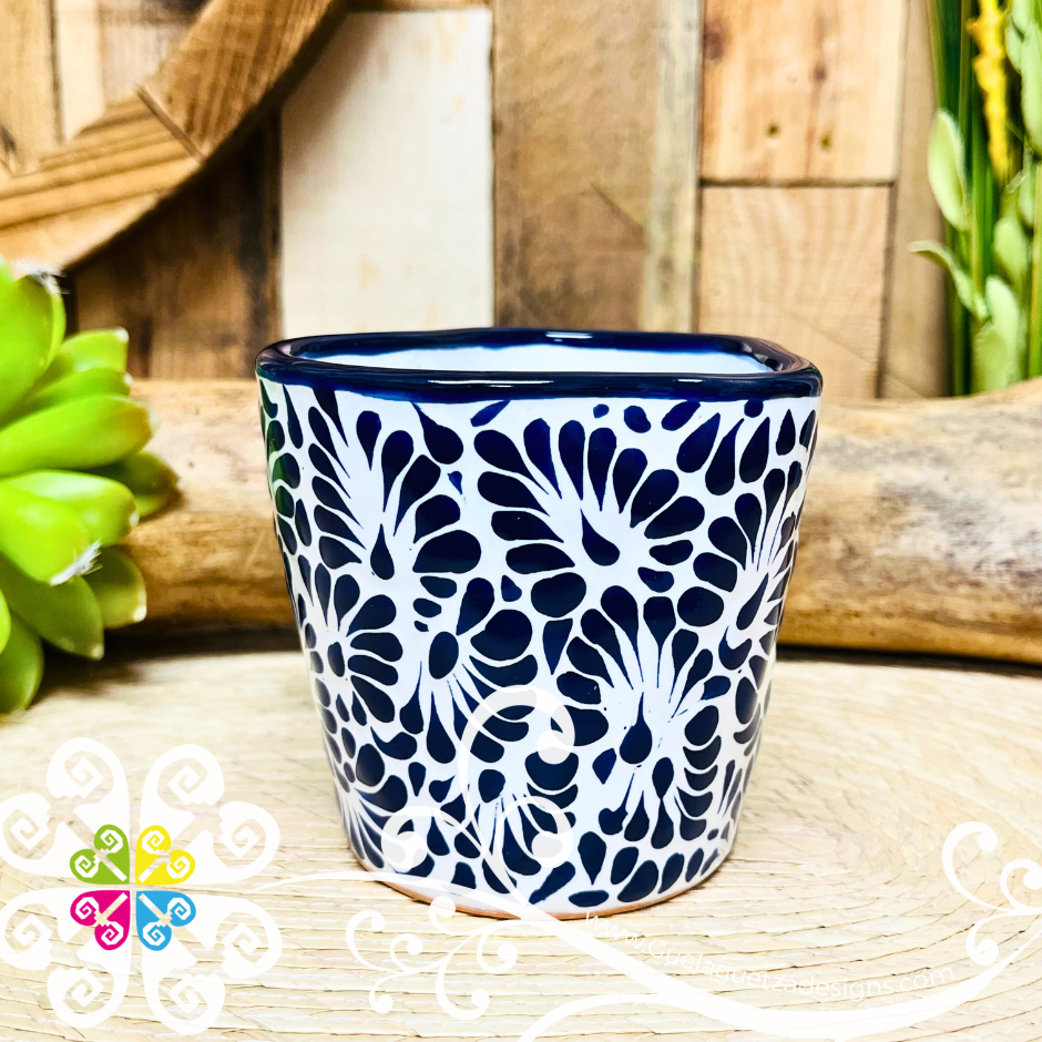 Small Navy Blue Corazon Talavera Mug - Talavera Home Decor