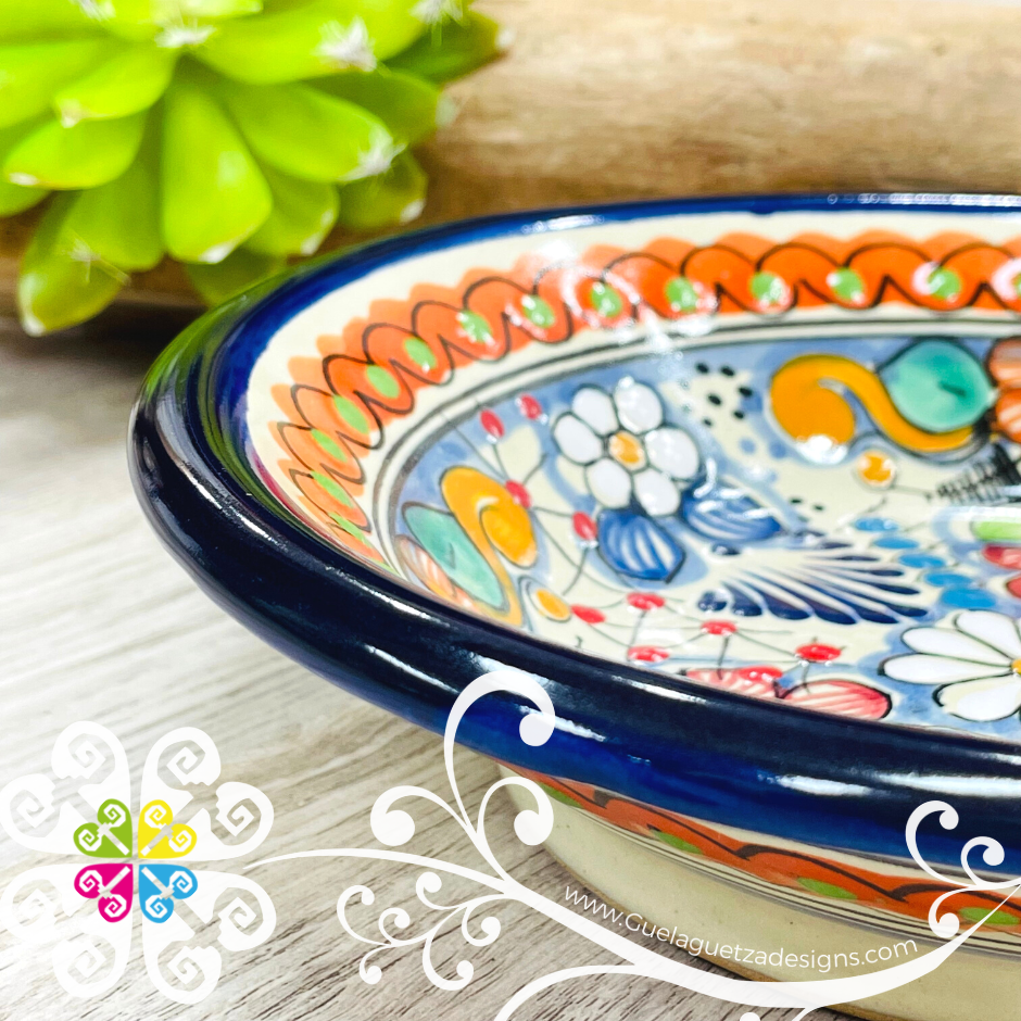 Large Multicolor Talavera Bowl - Single Talavera Bowl