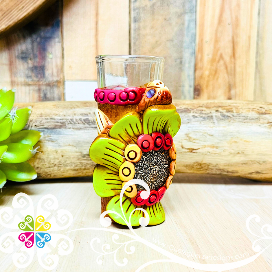 Turtle Tequila Shot Glass - Epoxy Clay Tequilero