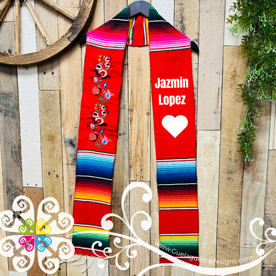 Floreado Sarape Graduation Stole