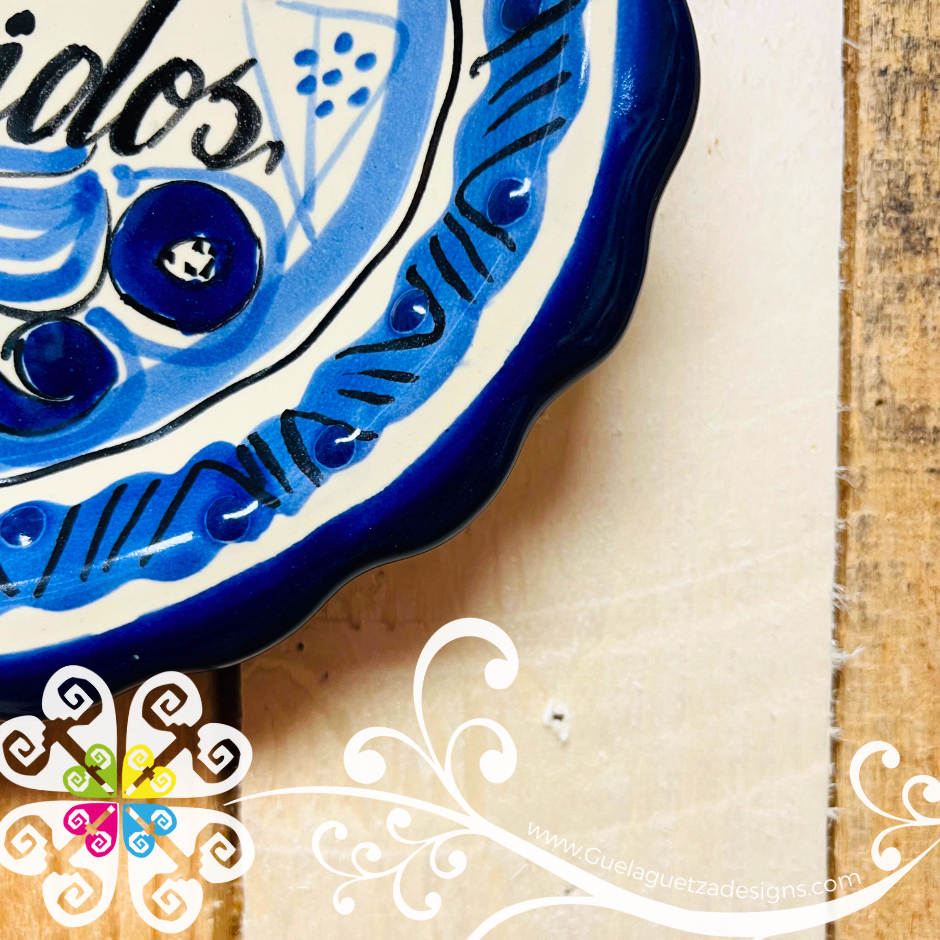 Small Bienvenidos Talavera House Signs - Wall Decor