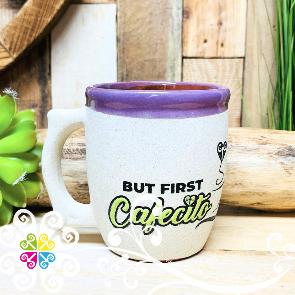 But First Cafecito Single Clay Mugs - Single Taza Barro