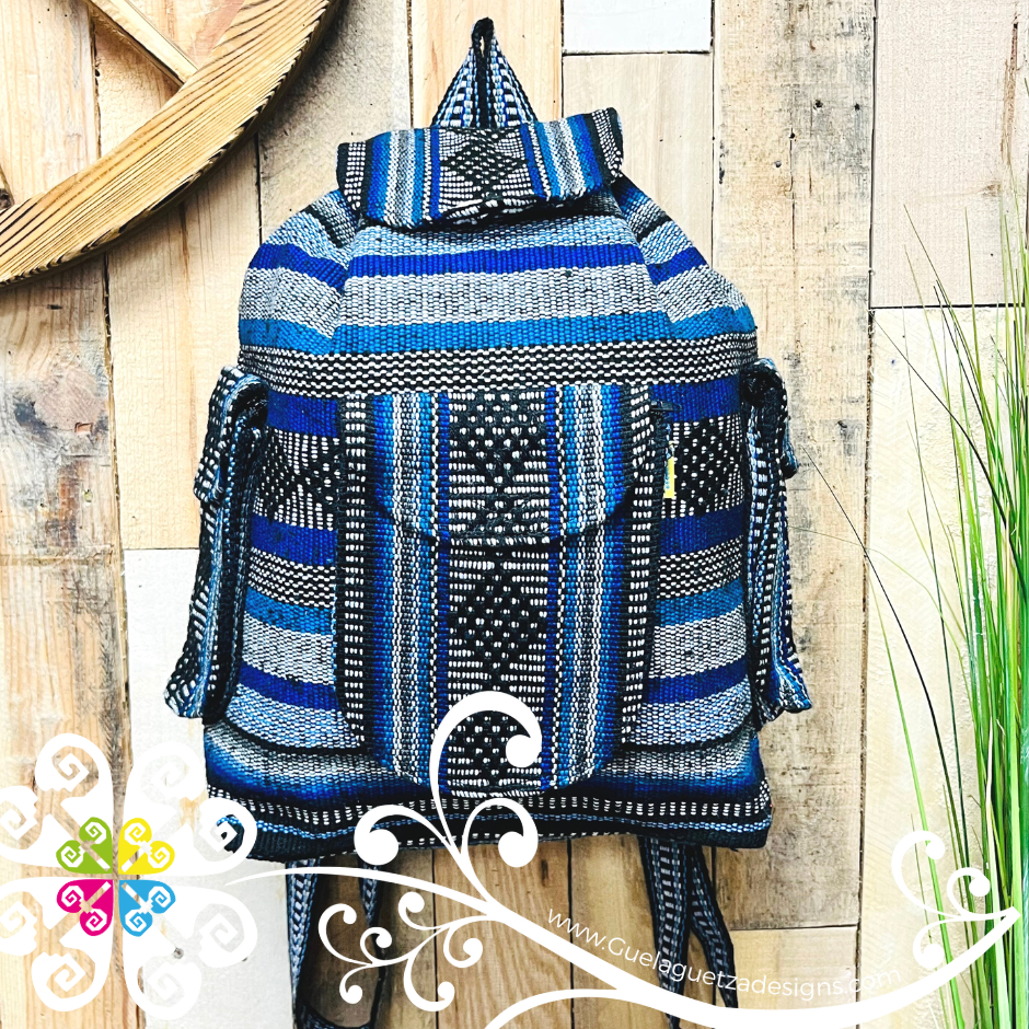 Large Boho Backpack with 3 Pockets - - Mochila Escolar