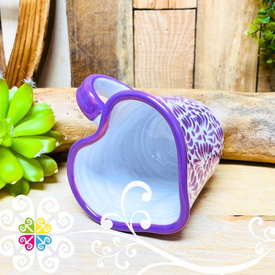 Small Lilac Corazon Talavera Mug - Talavera Home