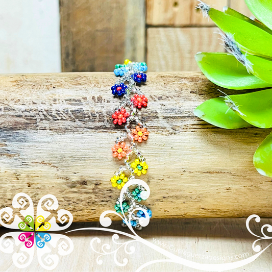 Vine Flower Blossom Beaded Bracelet