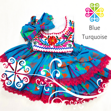 Blue Turquoise Primavera Girl Set - Mexican Children Outfit