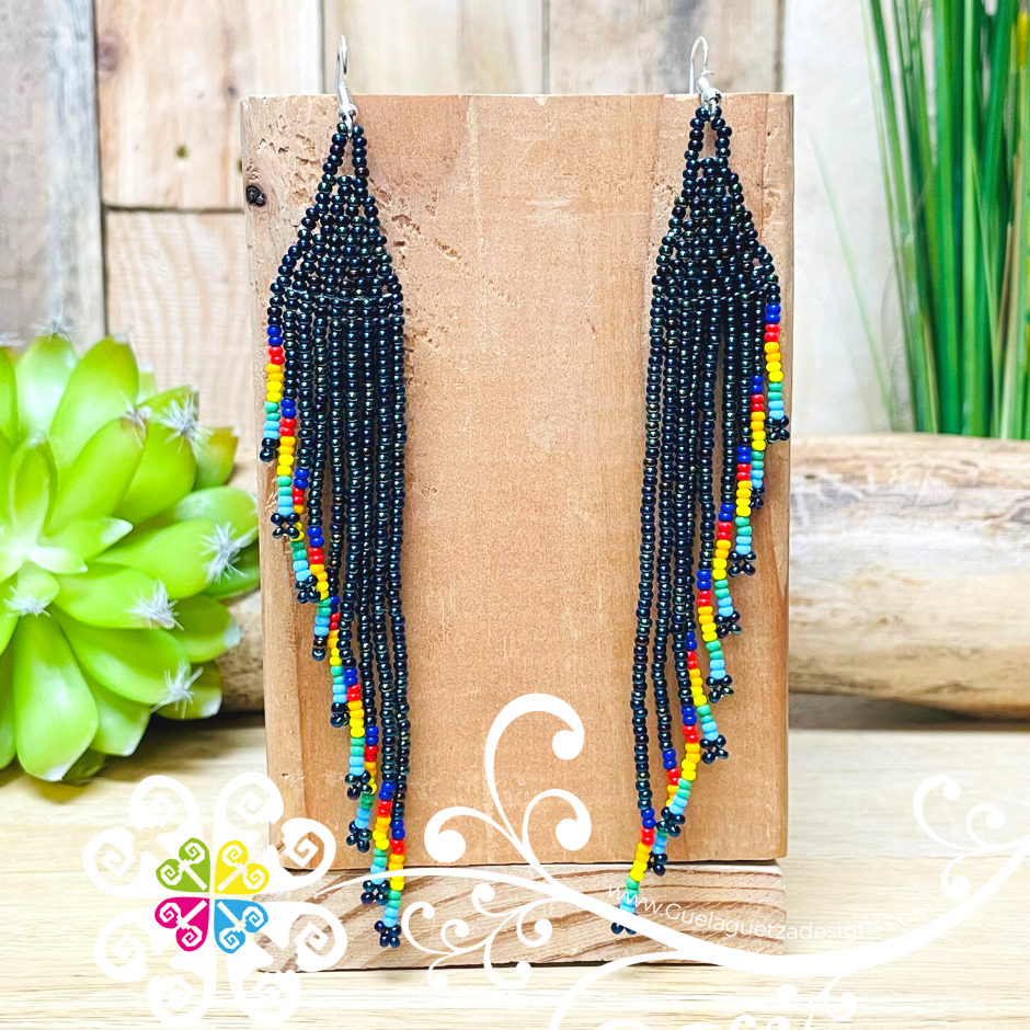 Solid Beaded Angel Wings Earrings