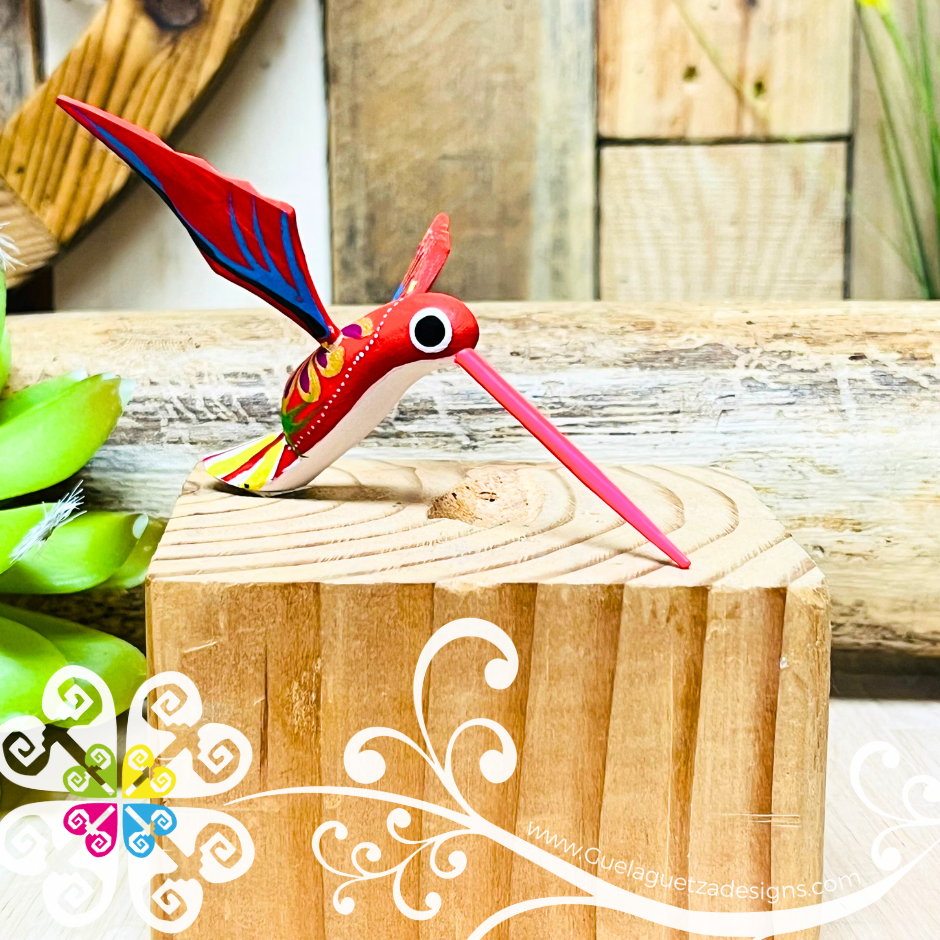 Mini Hummingbird Alebrije Handcarve Wood Decoration Figure