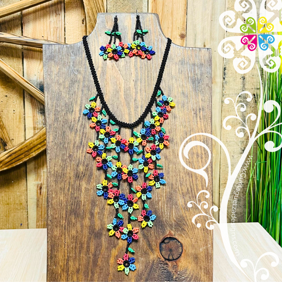 Daisy Waterfall Beaded Set