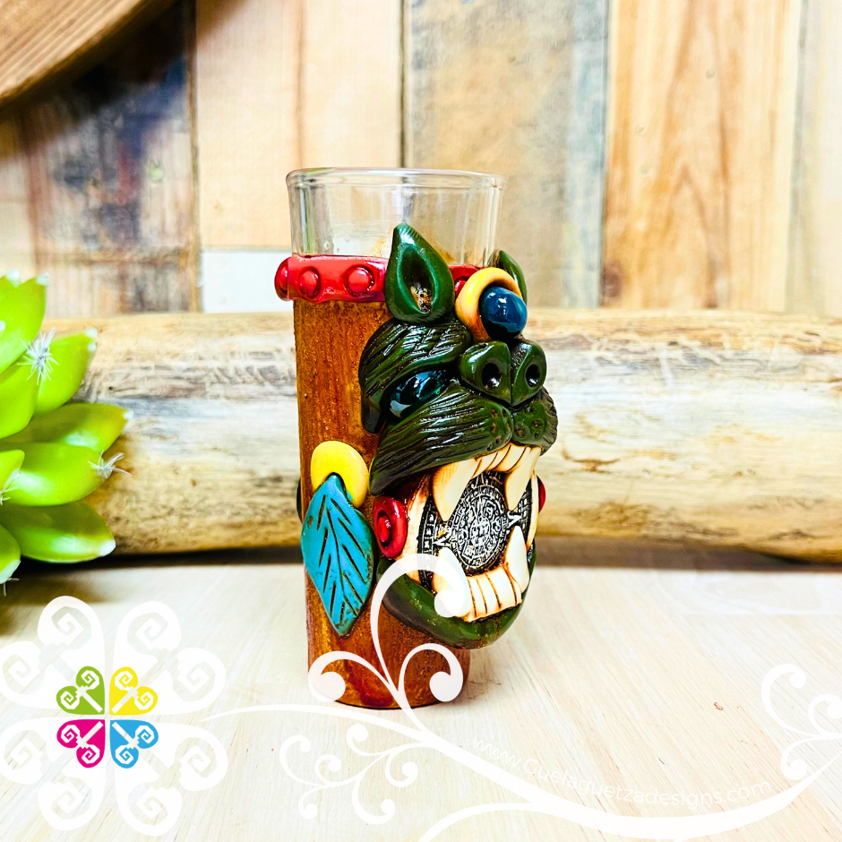 Jaguar Tequila Shot Glass - Epoxy Clay Tequilero