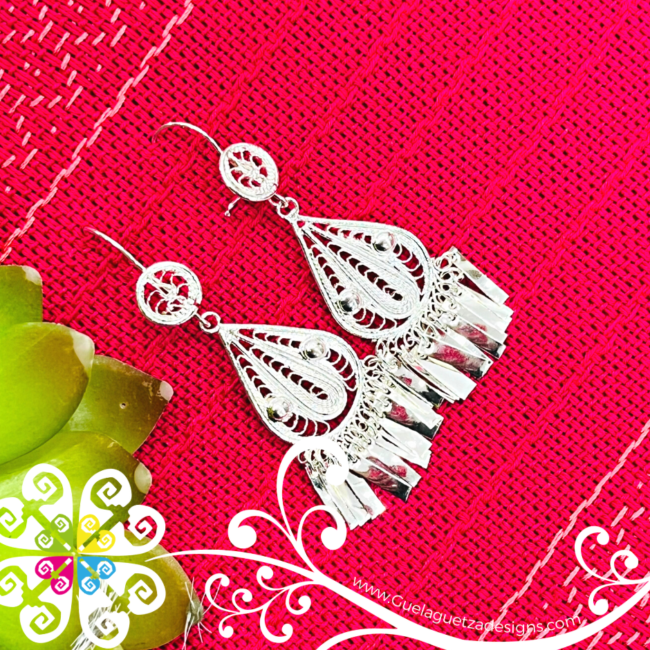 Small Silver Filigrana Artisan Earrings