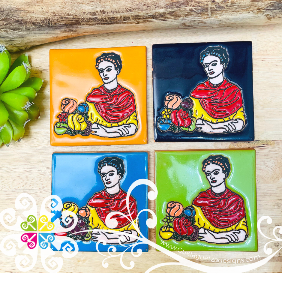 Frida Coaster Set - Set of Clay Coasters