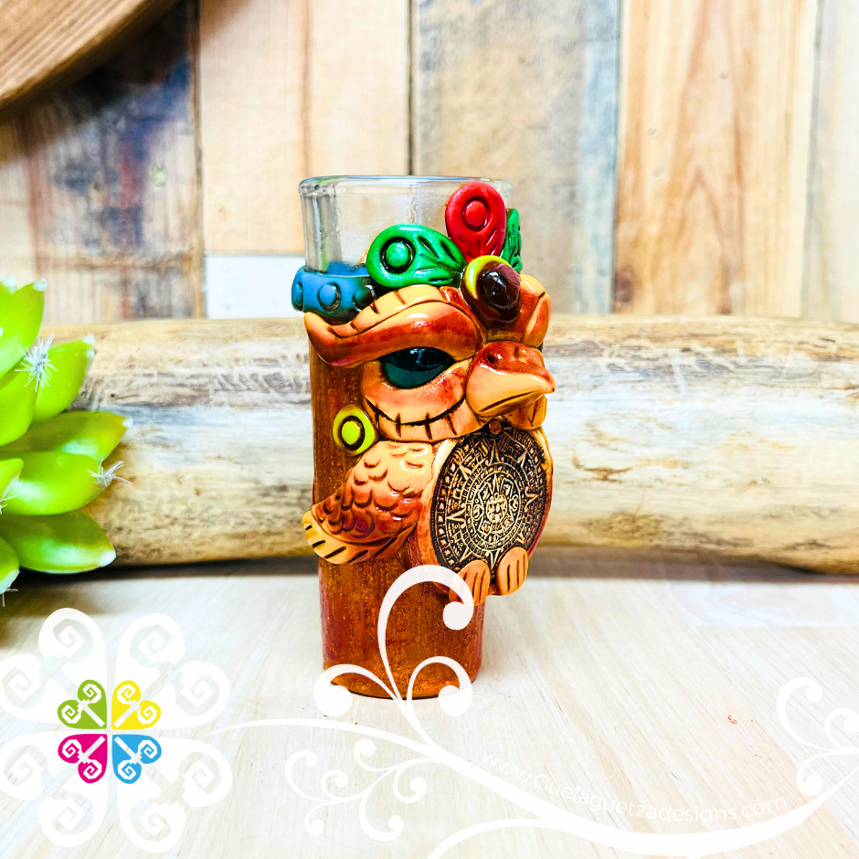 Owl Tequila Shot Glass - Epoxy Clay Tequilero