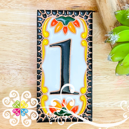 Honeycomb Mexican House Numbers - Tiles Numbers