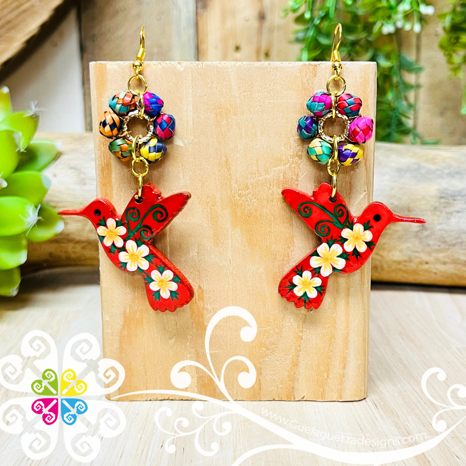 Colibri Wood Earrings - Palm Earrings