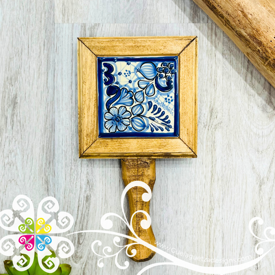 Rustic Talavera Trivet Stand with Handle - Talavera Home