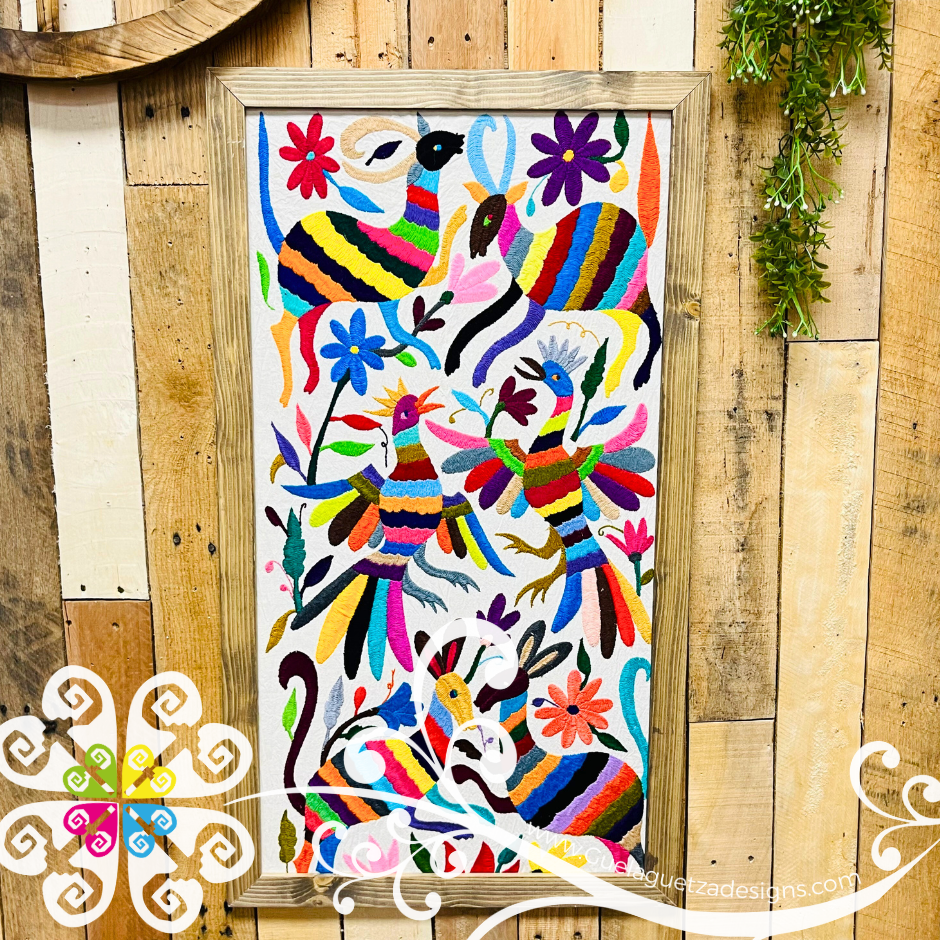 Extra Large Long Embroidered Otomi Frame - Wall Art