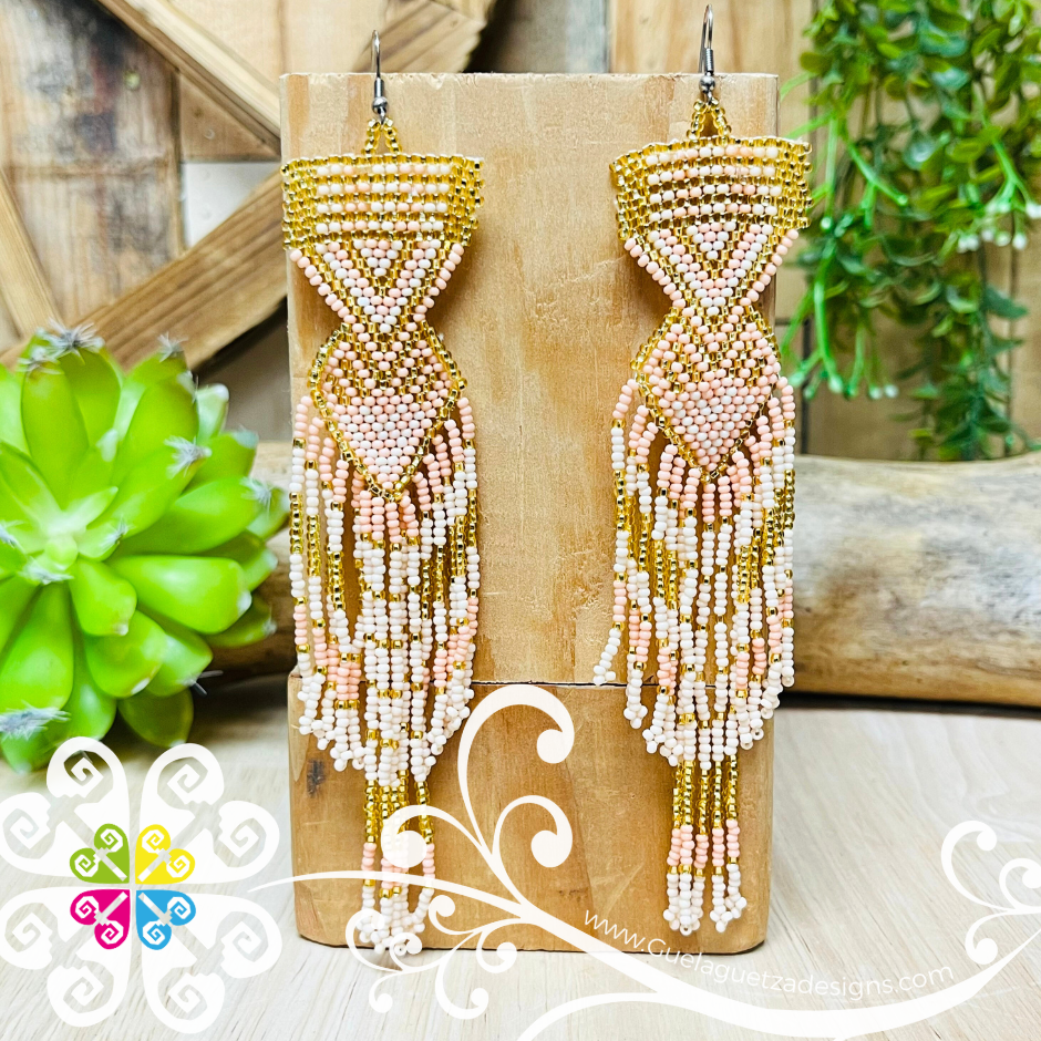 Long Penacho Beaded Earrings