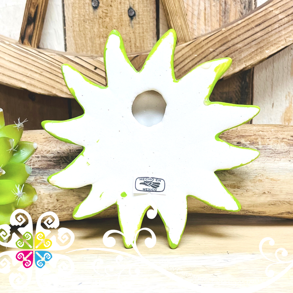 Small Lime Green Sun & Moon Set - Wall Decor