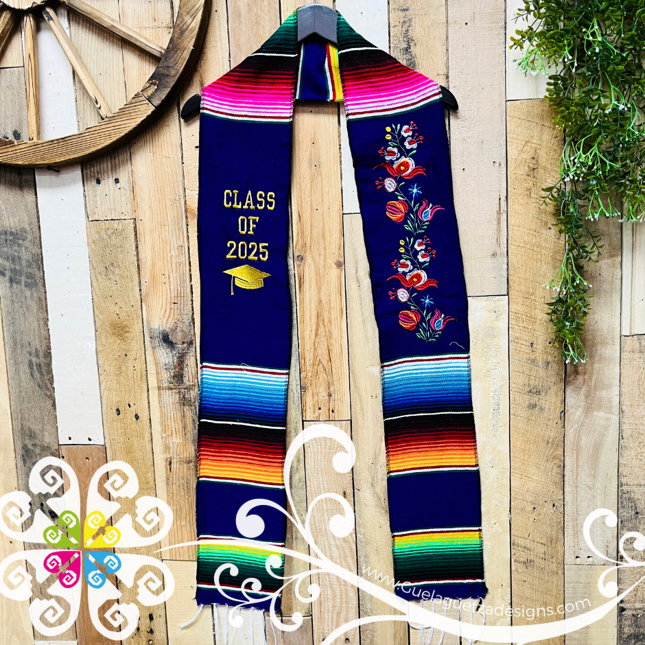 Floreado Sarape Graduation Stole - Class of 2025