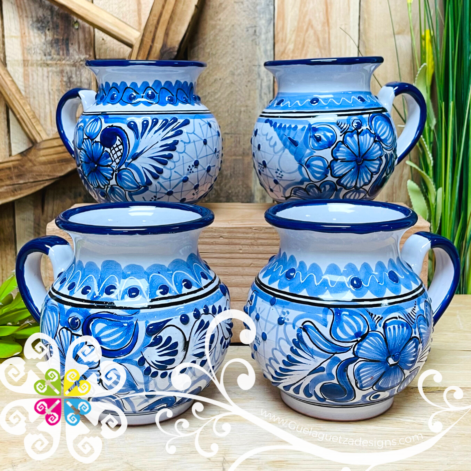 Set of 4 Blue Ponchera - Talavera Mug