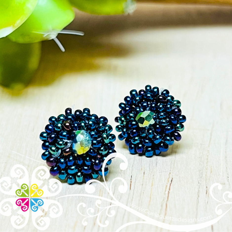 Beaded Flower Studs