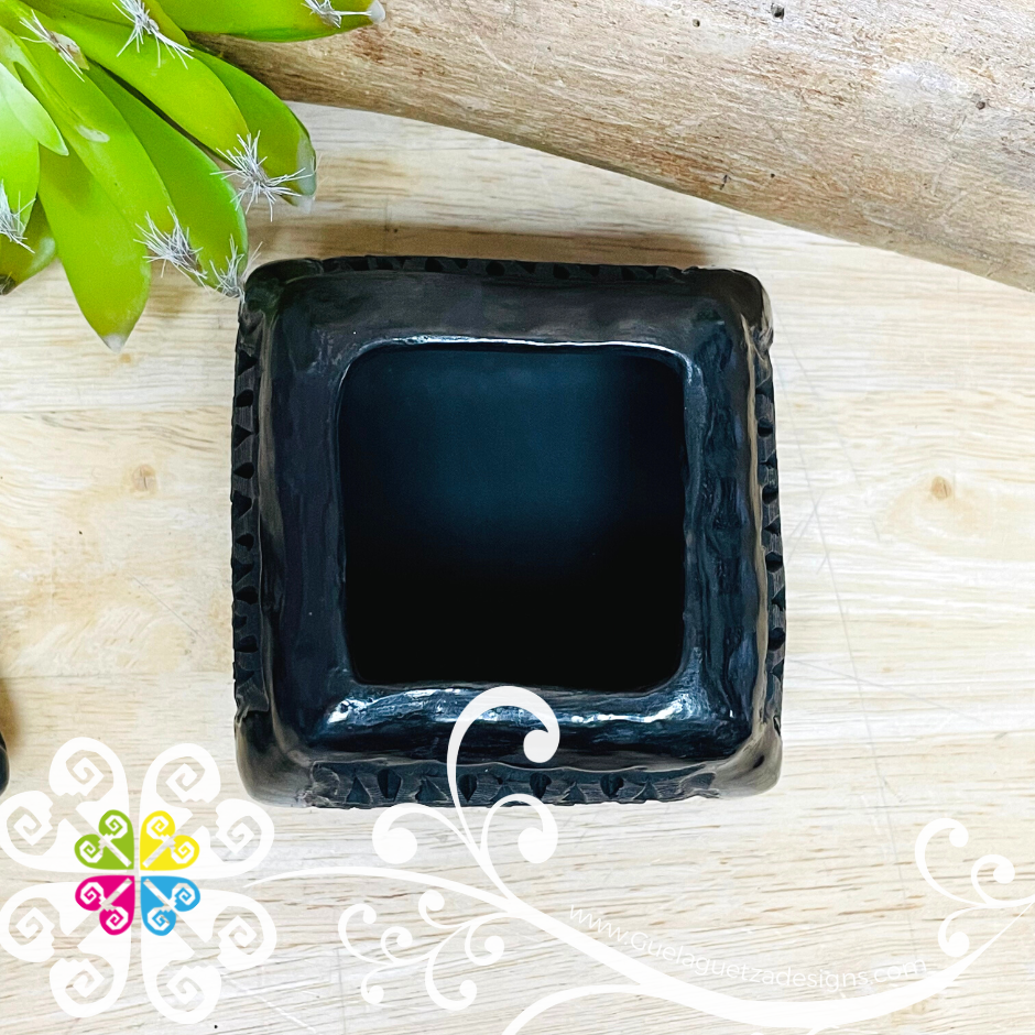 Medium Square Jewelry Box - Barro Negro Oaxaca