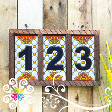 Dots Mexican House Numbers - Tiles Numbers