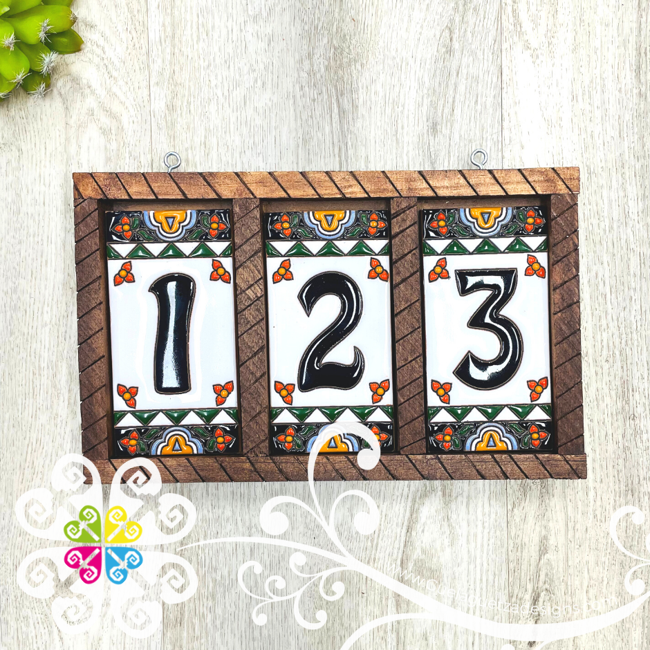 Colonial Mexican House Numbers - Tiles Numbers